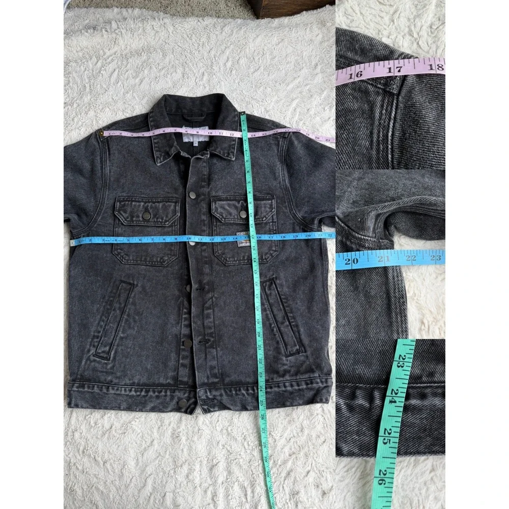 Carhartt WIP Stetson Jacket Black Denim Coat Organic Cotton Work in Progress S